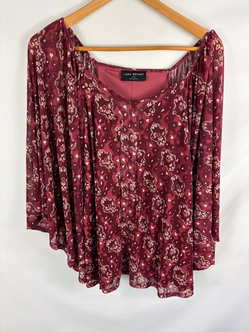 Lane Bryant Floral Print Long Sleeve Blouse Size 18/20